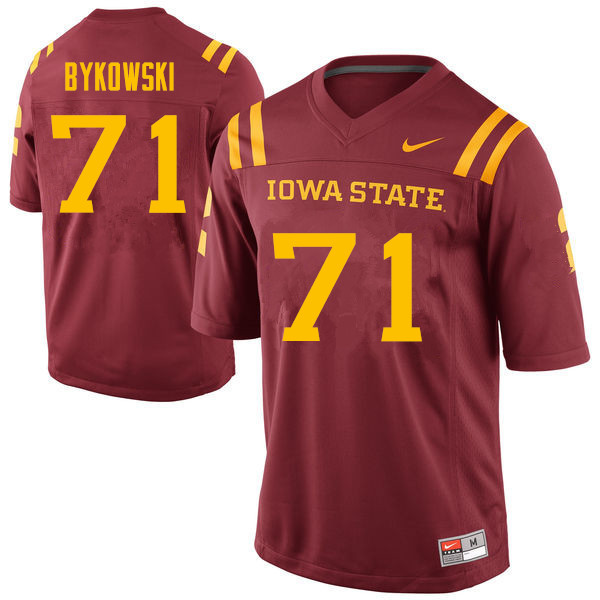 Men #71 Carter Bykowski Iowa State Cyclones College Football Jerseys Sale-Cardinal